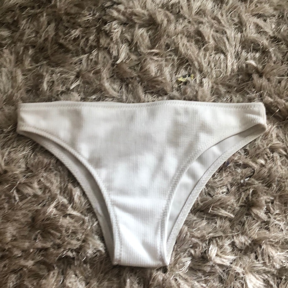 White bikini bottoms